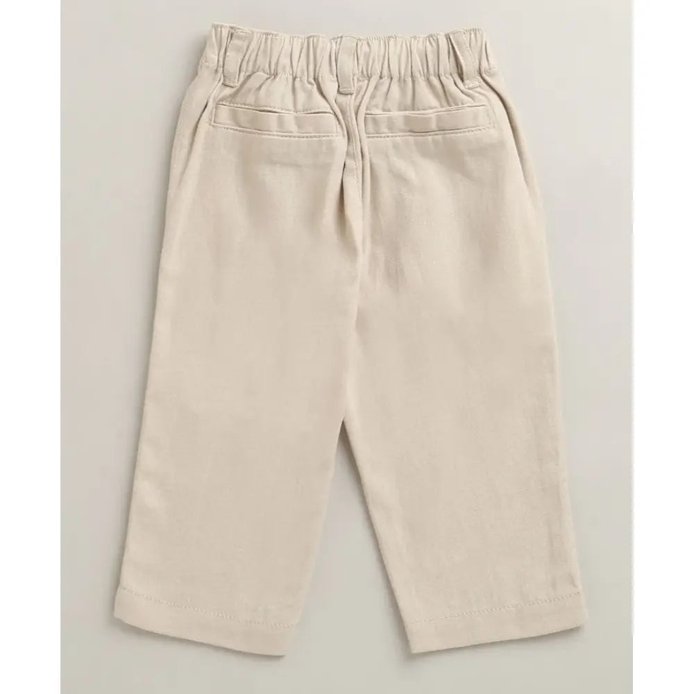 Sweetlime By As The yelllow Checks shirt  &amp; Khaki Cotton Co-ord Set - Beige