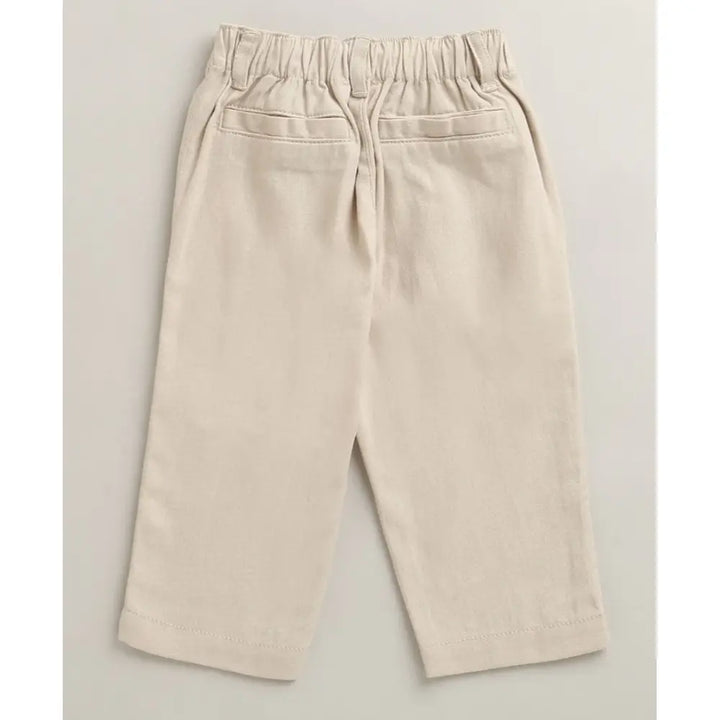 Sweetlime By As The yelllow Checks shirt  &amp; Khaki Cotton Co-ord Set - Beige