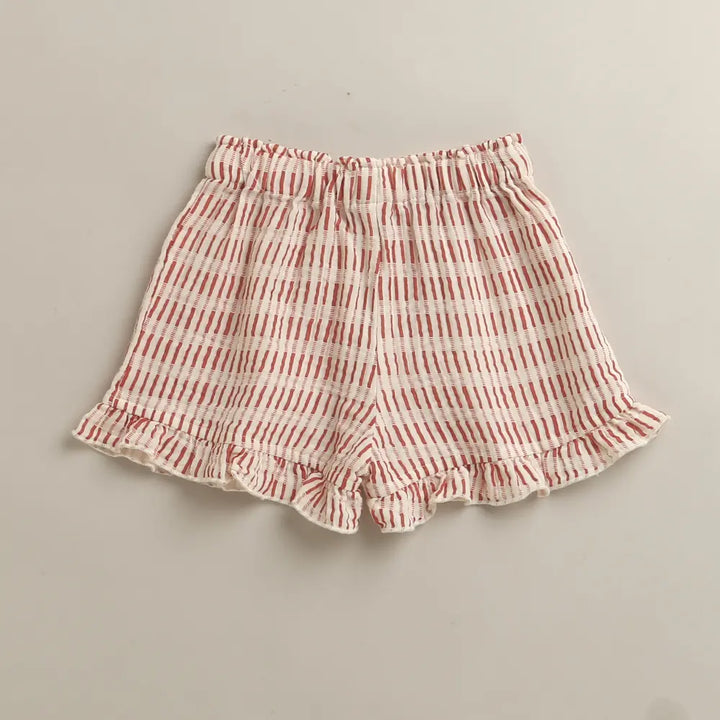 Sweetlime By As Candy Stripe Cotton Ruffle Summer Co-ord Set