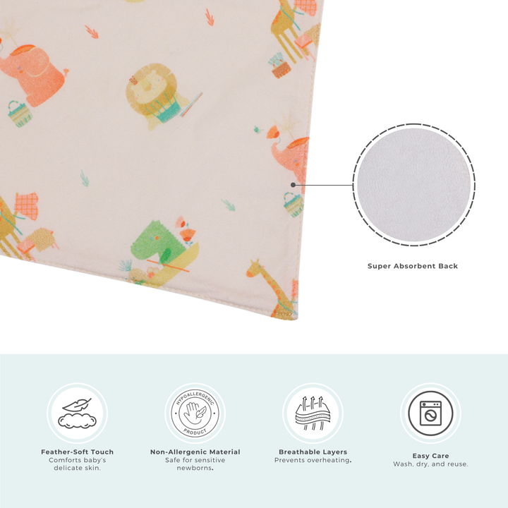 Abracadabra Cotton Jersey Drool Bib Set (Pack of 3) - Hippo &amp; Me - 0-18 Months