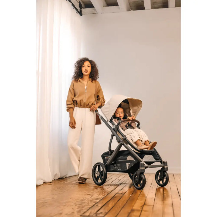 UPPAbaby Vista V3 Modular Baby Stroller, Travel System Compatible, Reversible Toddler Seat, All-Terrain Suspension, One-Hand Recline, Birth to 22 kg - Sandstone Melange