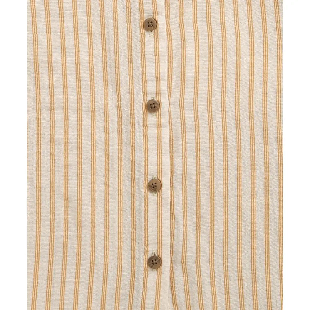Sweetlime By AS Baby Girls Honey Stripe Organic Cotton Co-ord Set with a Hat - Beige