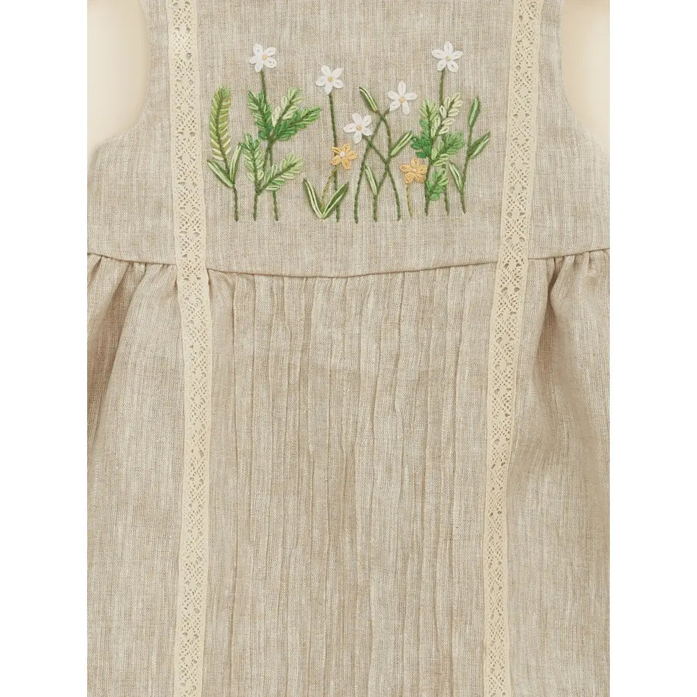Liz Jacob Shift Linen Dress – Sleeveless, Ivory - Cream