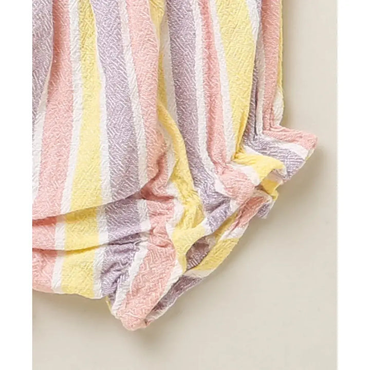 Sweetlime By AS Multicoloured Striped Blouse with a Bloomer