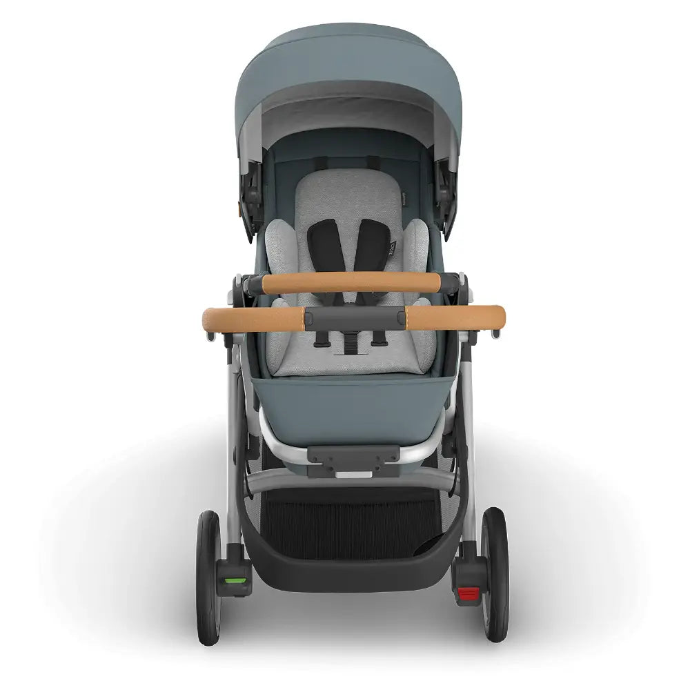 UPPAbaby  Cruz V3 Stroller - Callum - Stone Blue | Silver Frame | Sand Leather