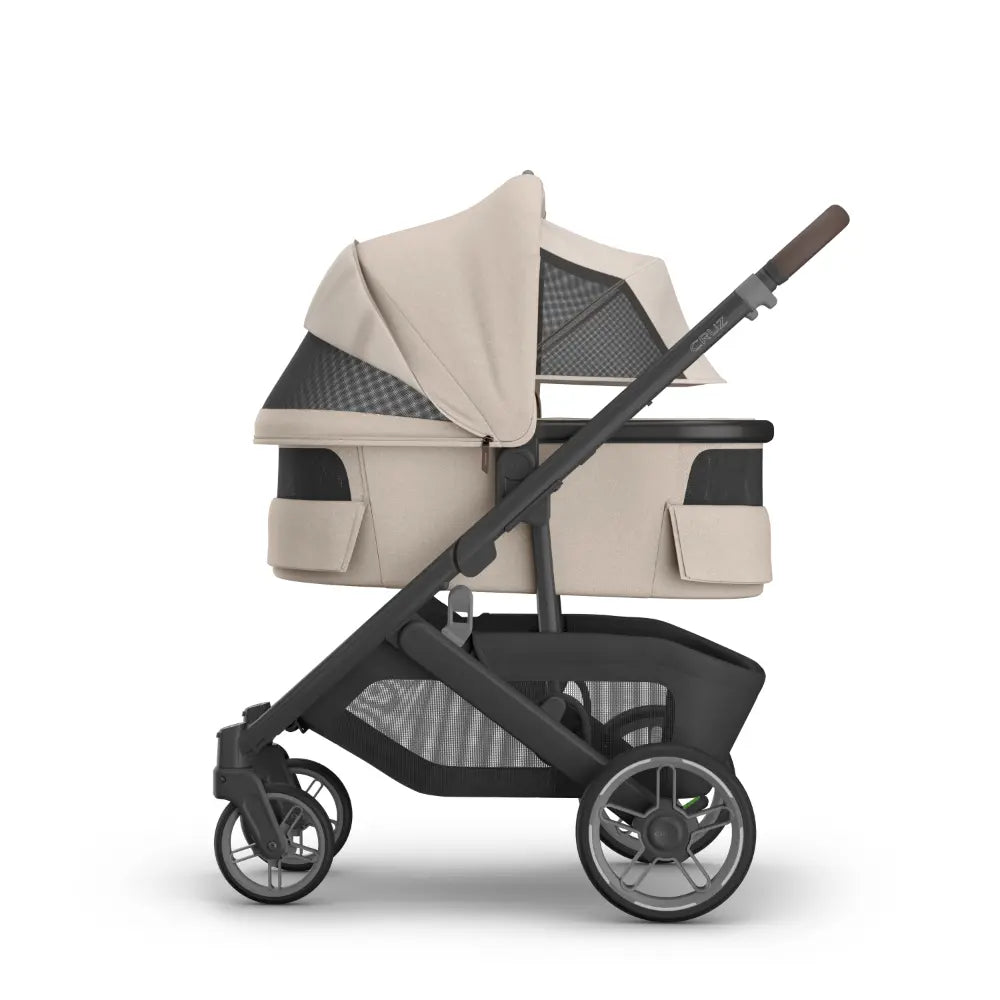 UPPAbaby Newborn Foldable Bassinet V3, Flat Recline, Stroller Carry Cot, Includes Breathable Mattress, For Kona, Cruz, Vista Stroller -  Ada/Sandstone