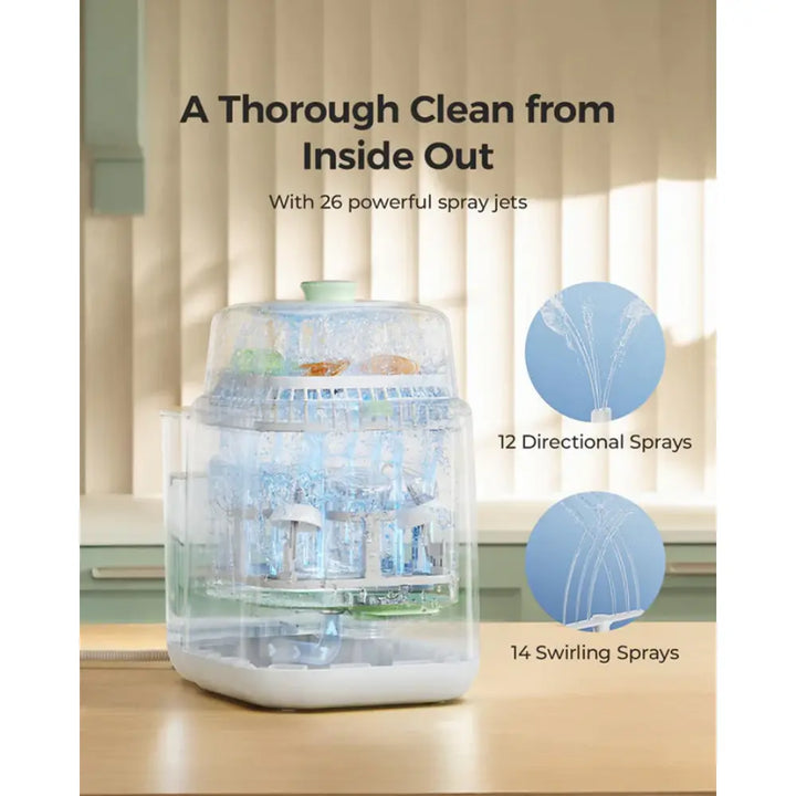 Momcozy KleanPal Pro Baby Bottle Washer and Sterilizer-Fast Steam Cleaning &amp; One-Touch Operation-9 Cleaning Mode