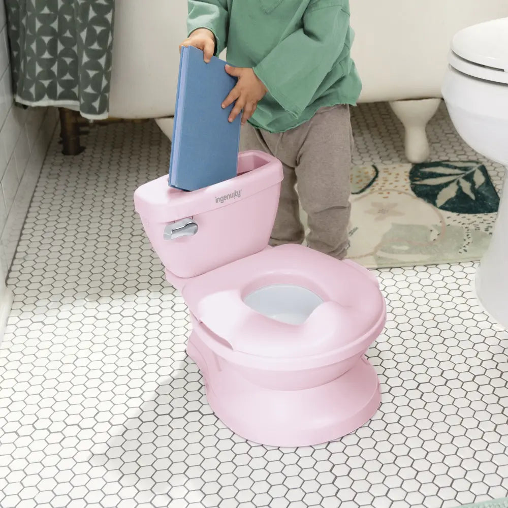 Ingenuity My Size Potty Pro 2-in-1 Toddler Potty Training Toilet with Flush Sound &amp; Detachable Potty Ring, 18 - 60 months, c