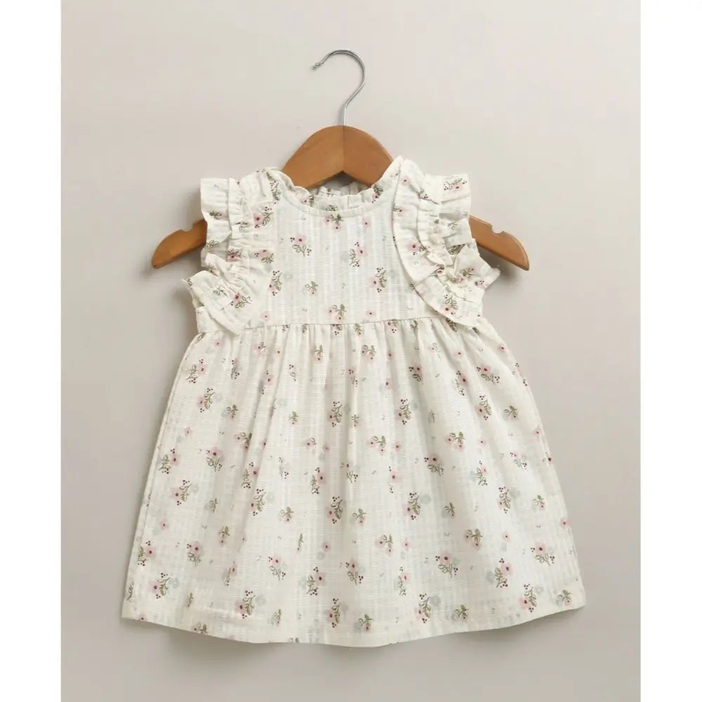 Sweetlime By As Organic Cotton Viscose Shell Top &amp; Pink Tweed Jacquard Shorts Set - White - 0-3M