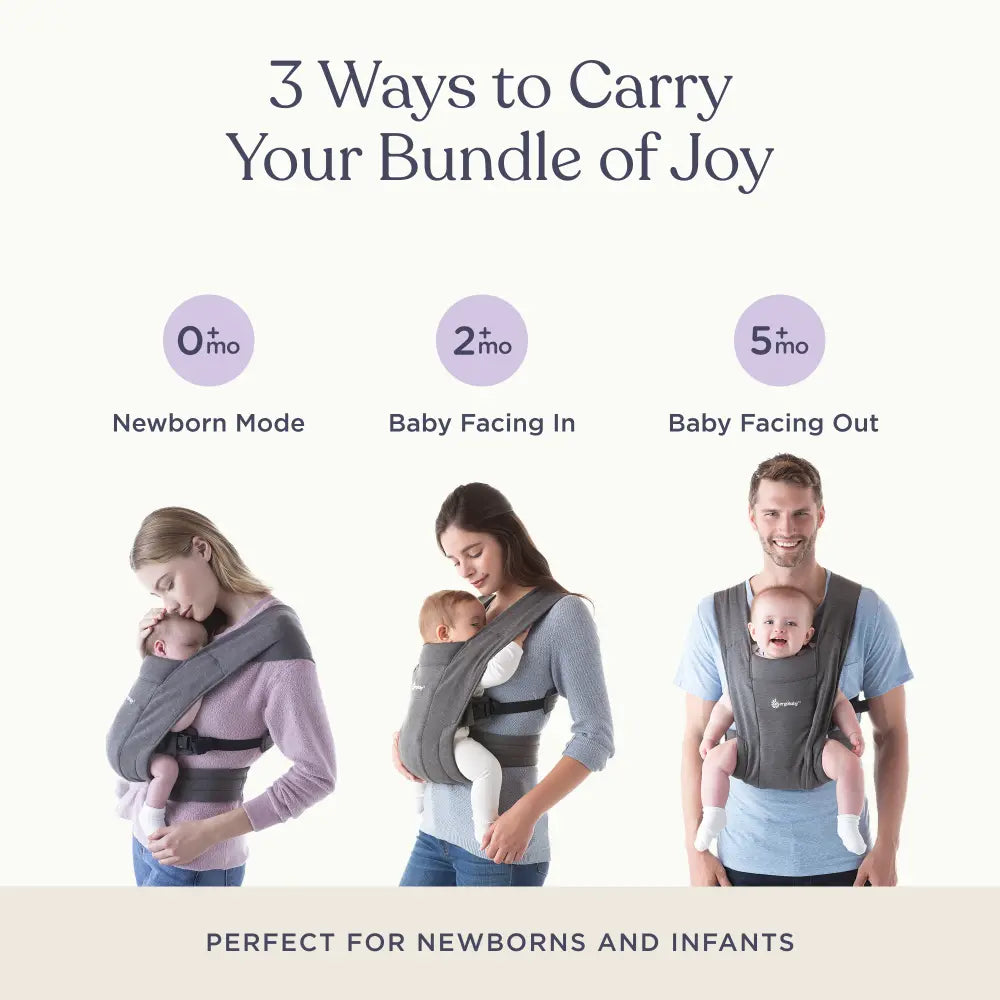 Ergobaby Embrace Newborn Baby Carrier, Soft, Cosy & Lightweight Newbor –