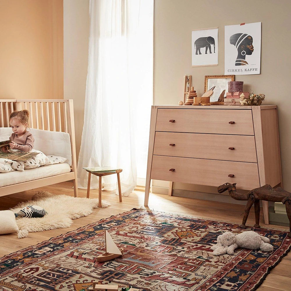 Leander Linea Dresser for Baby &amp; Kids, 3 Spacious Drawers, Soft-Close Storage, Modern Scandinavian Design