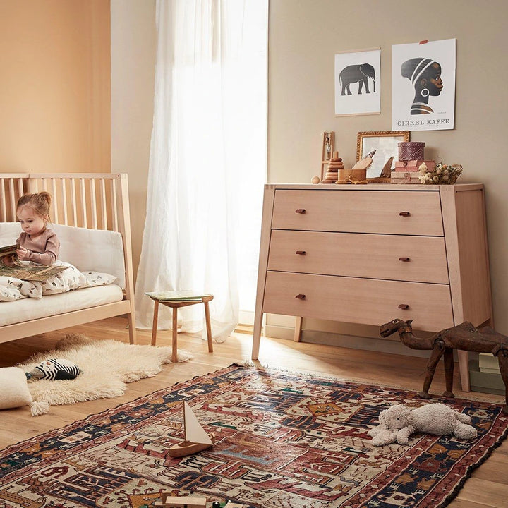 Leander Linea Dresser for Baby &amp; Kids, 3 Spacious Drawers, Soft-Close Storage, Modern Scandinavian Design