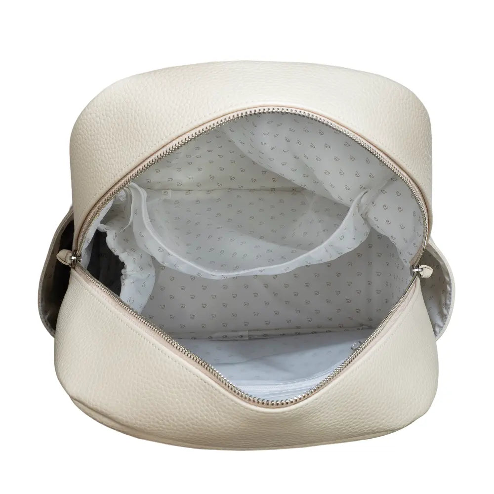 Pasito a Pasito Diaper Backpack with Changing Pad, Large Capacity Water-Resistant with Multi-Pocket Organizer, Insulated Bottle Pocket, Shoulder &amp; Stroller Straps, Icon Eco Leather - Cream