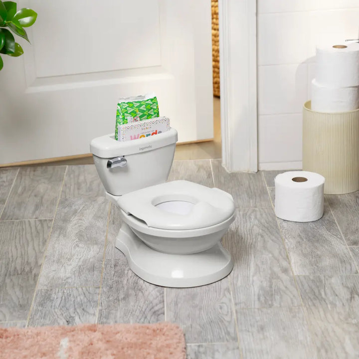 Ingenuity My Size Potty Pro 2-in-1 Toddler Potty Training Toilet with Flush Sound &amp; Detachable Potty Ring, 18 - 60 months, White