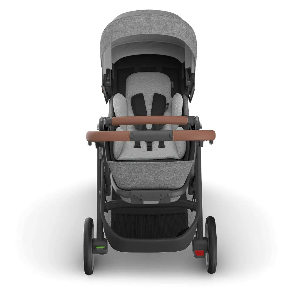 UPPAbaby Cruz V3 Stroller - Greyson - Charcoal Mélange | Carbon Frame | Saddle Leather