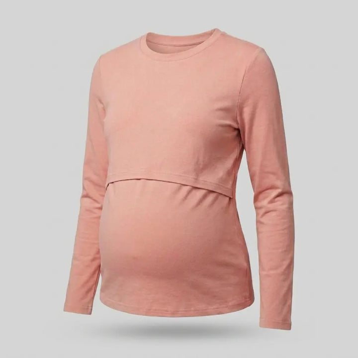 SOL MAMA Flap Access Nursing Top - Pink