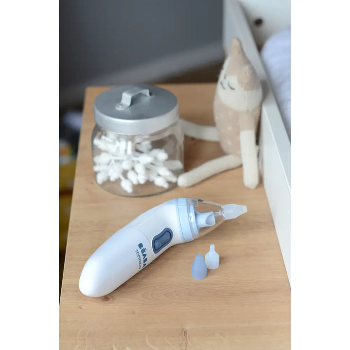 Beaba Tomydoo Electric Baby Nasal Aspirator for Newborns &amp; Toddlers, Fast &amp; Gentle Congestion Reliever, Multiple Easy-to- Clean Tips &amp; Removable Head, Suitable from Birth Onwards