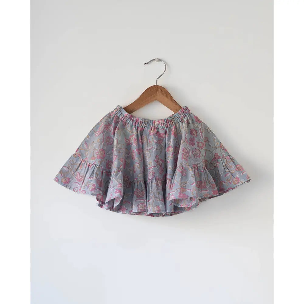 Love The World Today Flutter Sky Blue Butterfly Halter Top Skirt Co-Ord For Girls