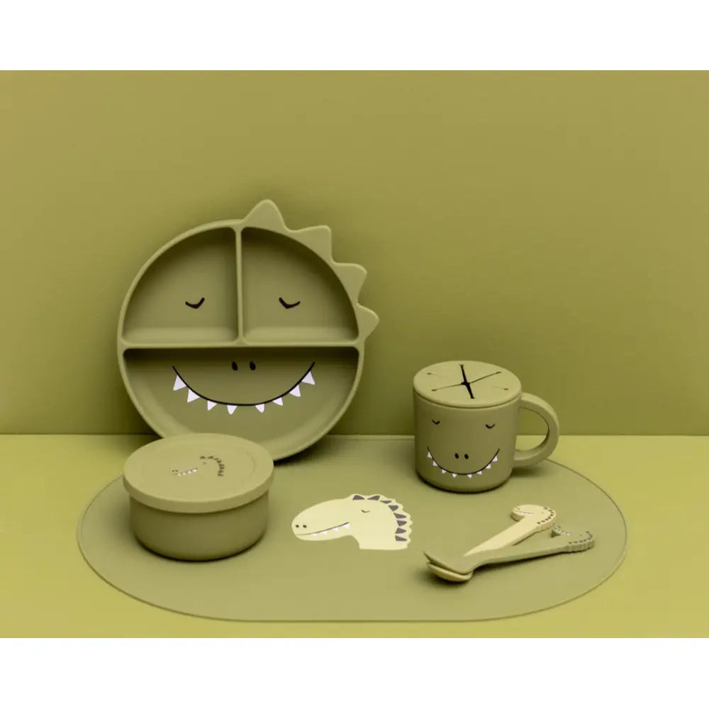 Trixie Silicone Divided Suction Plate - Mr. Dino