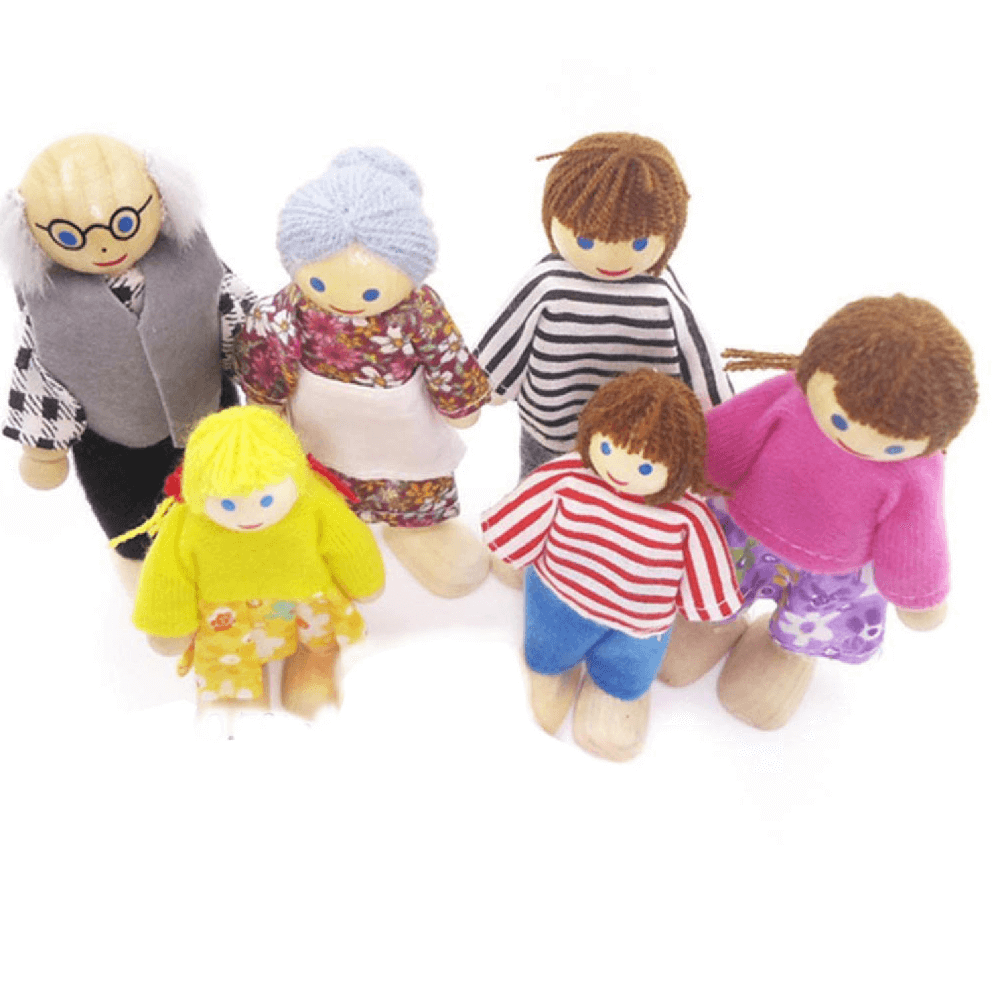 Playbox Wooden Pop's Family - 6pcs