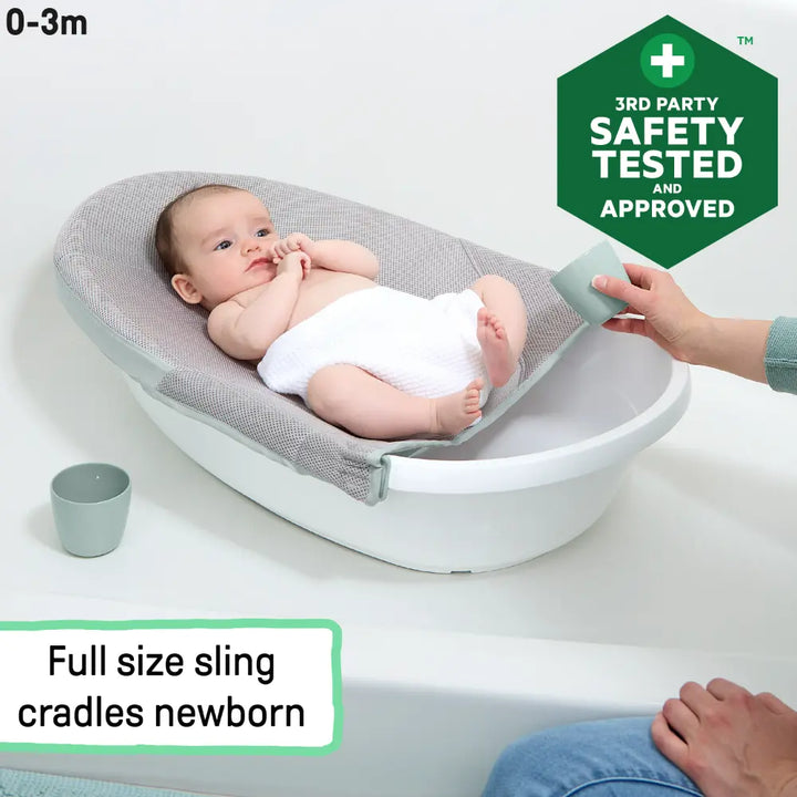 Ingenuity Room to Soak 4-in-1 Baby Bath Tub with Newborn Sling, Removable Support Seat &amp; Toddler Bath Space, 0-24 months