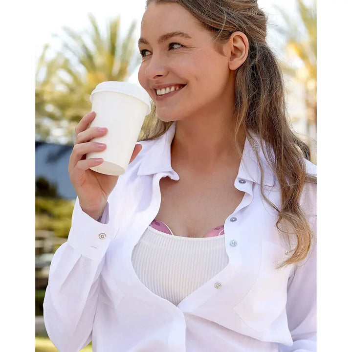 Momcozy M9 Double Wearable Electric Breast Pump | 3rd Gen Motor | 15 Suction Levels | Multiple Modes | Hands-Free Breast Pump | 24mm Flange | Quill Grey