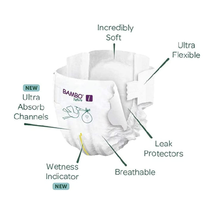Bambo Nature Monthly Box- Skin Friendly Tape Diapers