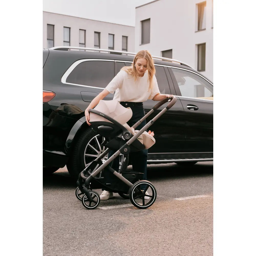 Cybex Cloud G3 Newborn Rear-Facing Infant Car Seat with Carry Handle, Flat Recline, Impact Protection, Seat Belt Installation, Birth - 2 Years - Black