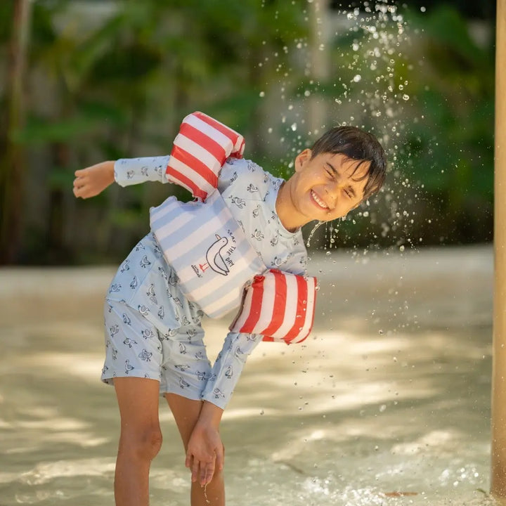 Swim Essentials Puddle Jumper, Kids Floatation Vest for Ages 2–6 Years, Multicolor Seas the day
