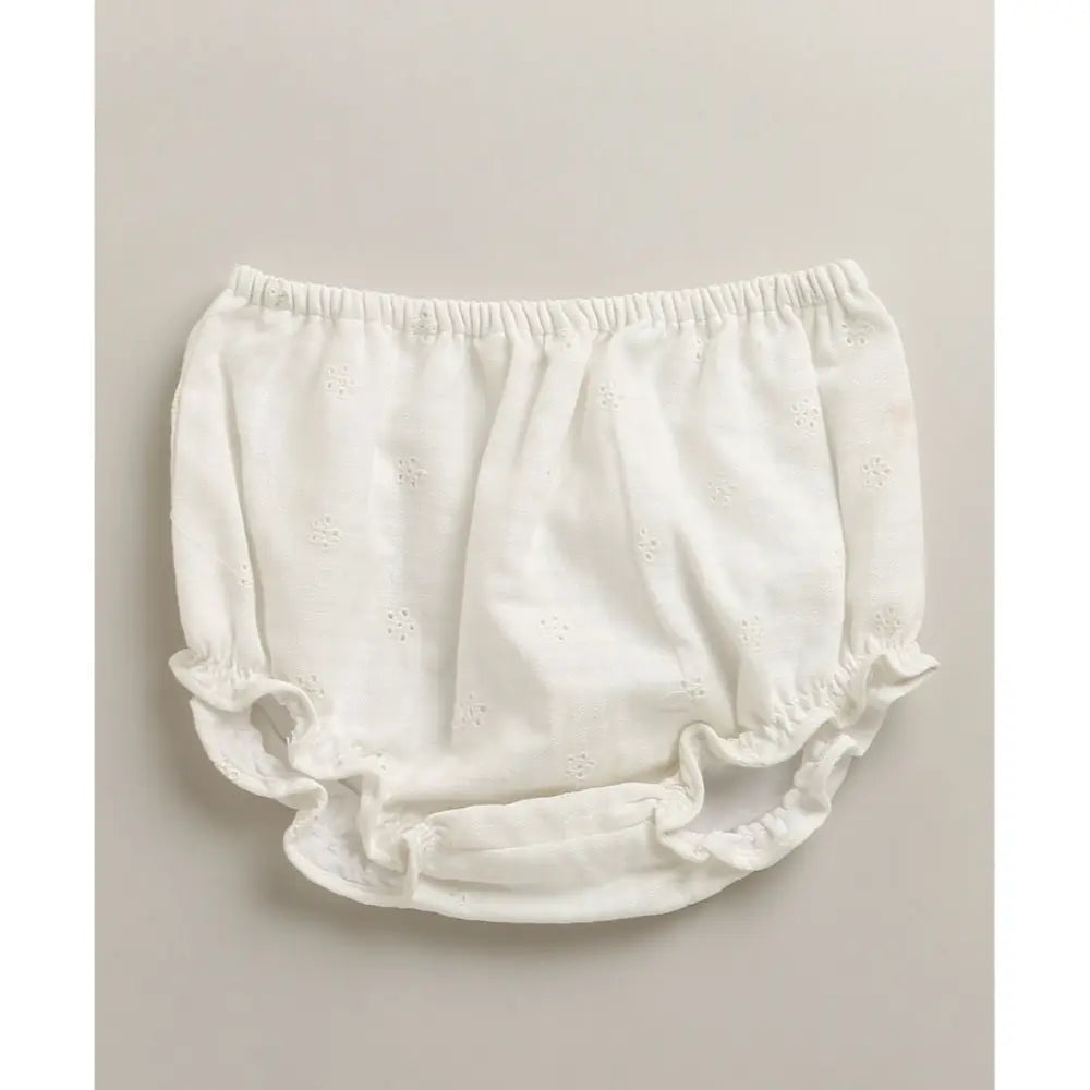 Sweetlime By As Organic Cotton Pure Grace White Dress &amp; Bloomer Set - White