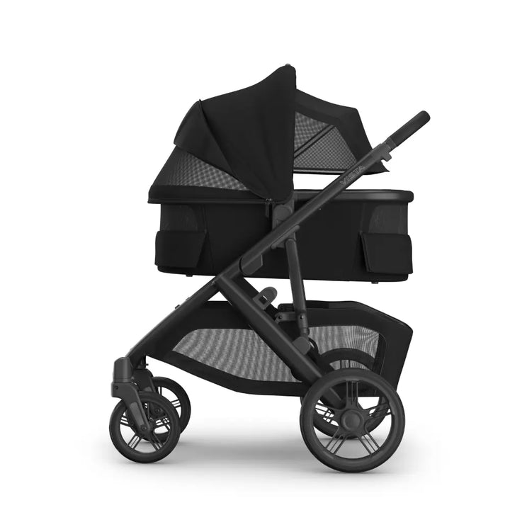 UPPAbaby Newborn Foldable Bassinet V3, Flat Recline, Stroller Carry Cot, Includes Breathable Mattress, For Kona, Cruz, Vista Stroller -  James/Black