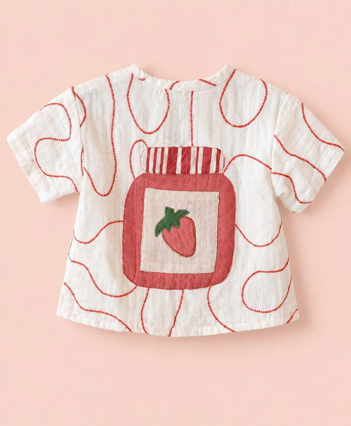 Sweetlime By AS Strawberry Jam Unisex Muslin Co-ord Set