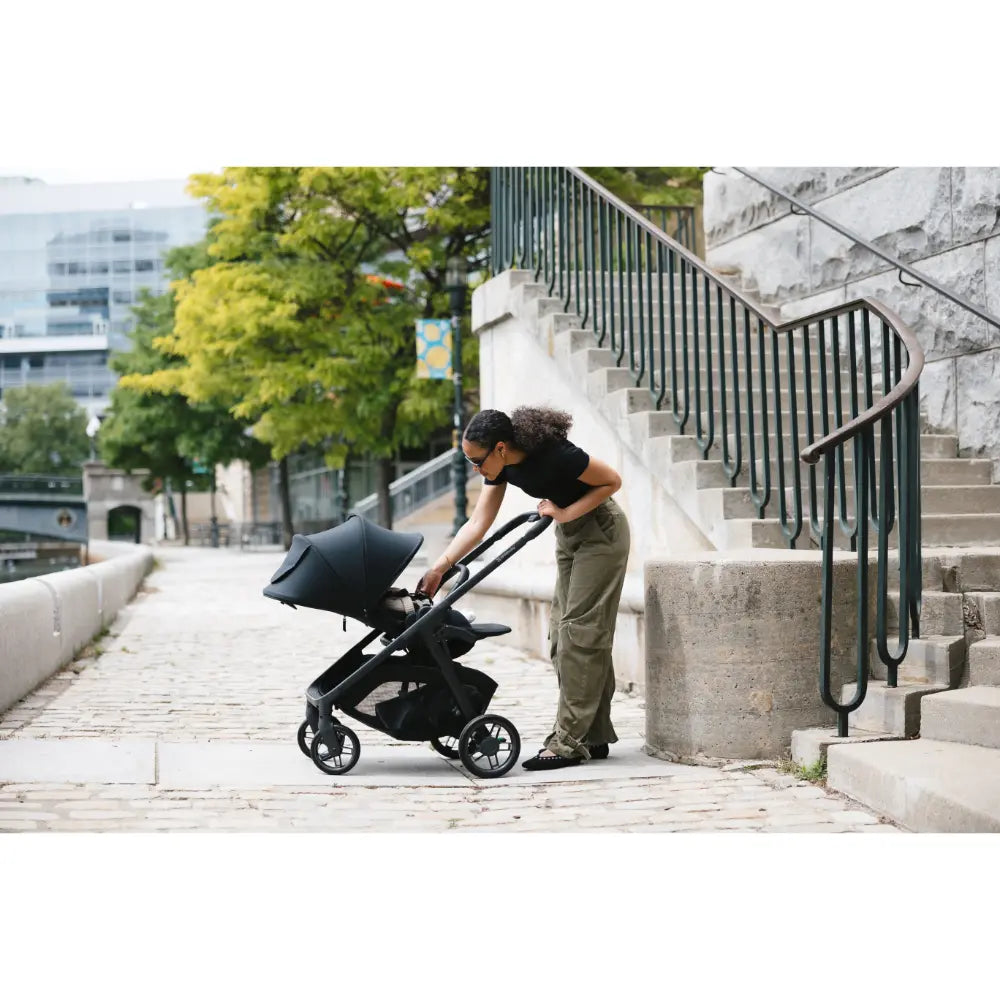 UPPAbaby Kona Stroller, Compact, Reversible Seat, Flat Recline, One Hand Fold, Includes Rain Cover &amp; Insect Net, Suitable from Birth - Ada/Sandstone