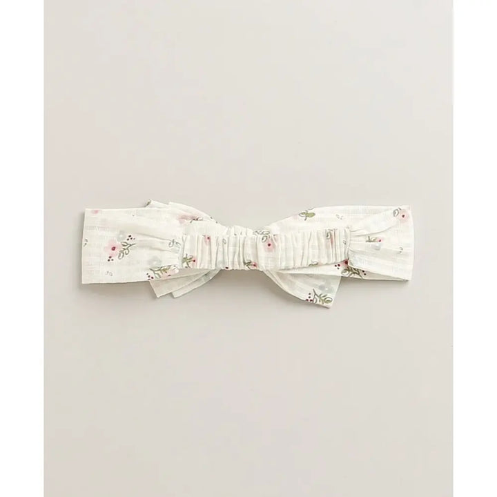 Sweetlime By As Sweet Blossom Ruffle Organic Cotton Dress &amp; Bloomer Set with Hairband - Off White