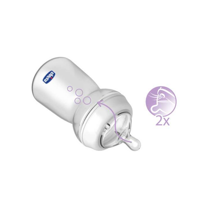 Chicco 2 Teat Natural Feeling 6M+ - Food Flow