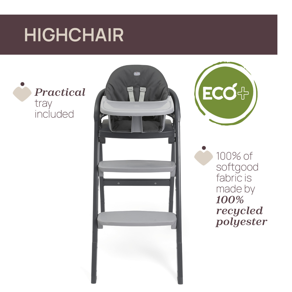 Chicco Crescendo Up Highchair Etna Black Re_Lux