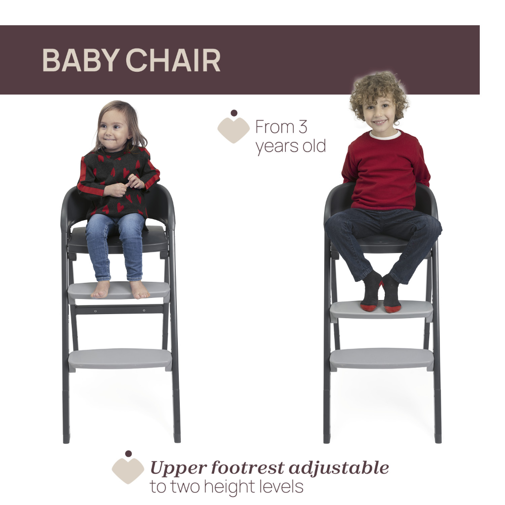 Chicco Crescendo Up Highchair Etna Black Re_Lux