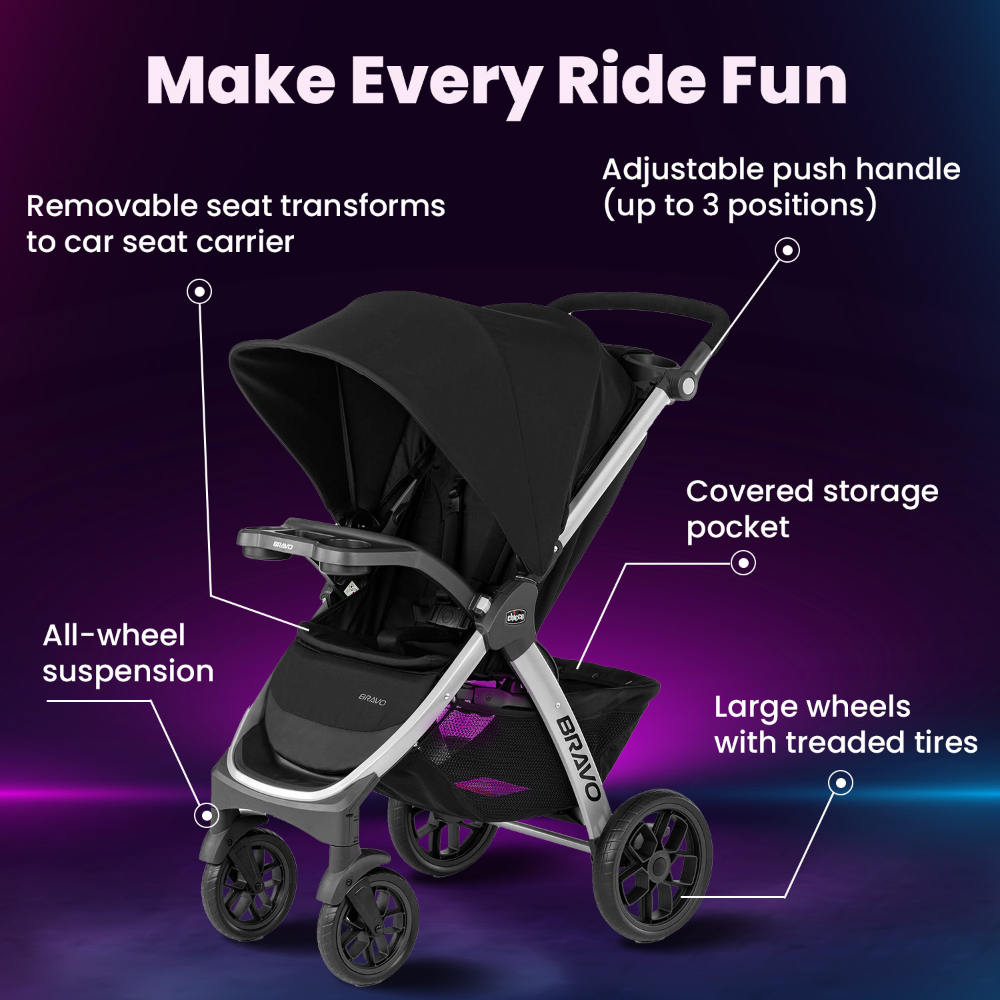 Chicco Bravo Stroller - Black