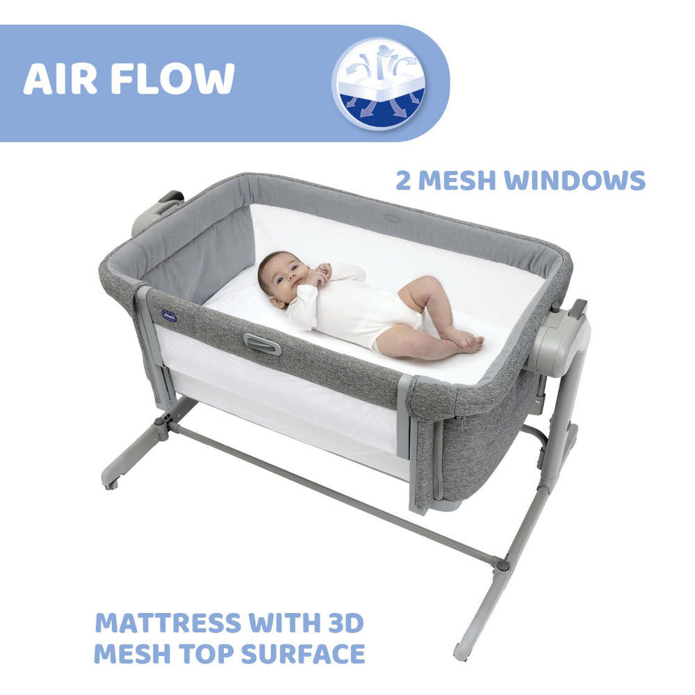 Chicco Next2Me Magic Evo Co-Sleep Crib - Dark Grey