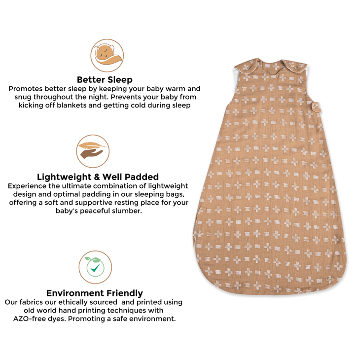 Crane Baby Ezra Collection Muslin Sleeping Bag - River Dash 