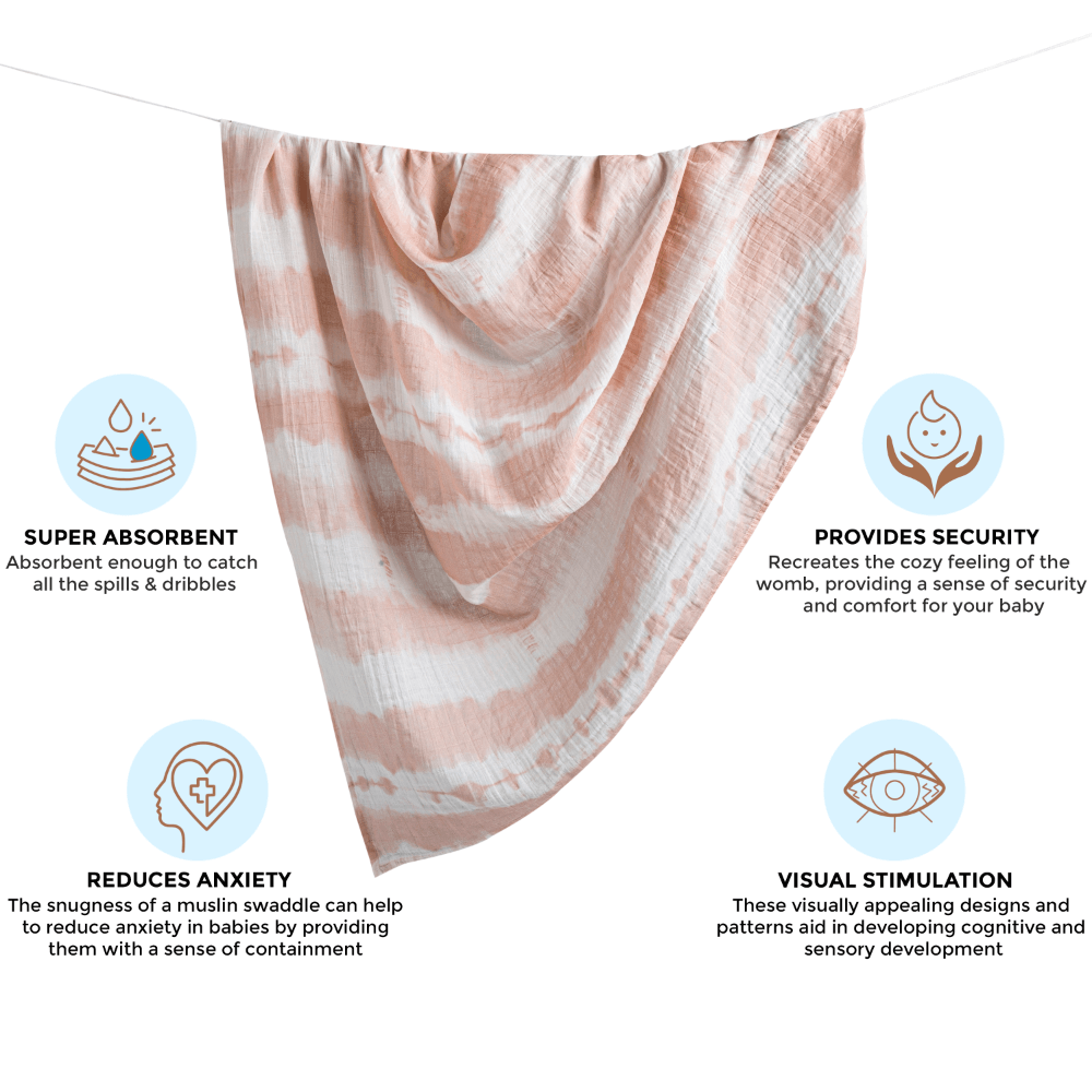 Crane Baby Parker Collection Muslin Swaddle Tie-Dye