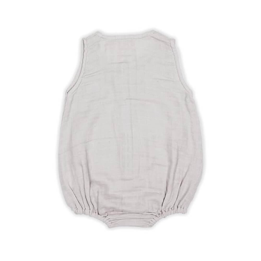 Organic Muslin Baby Romper - Grey