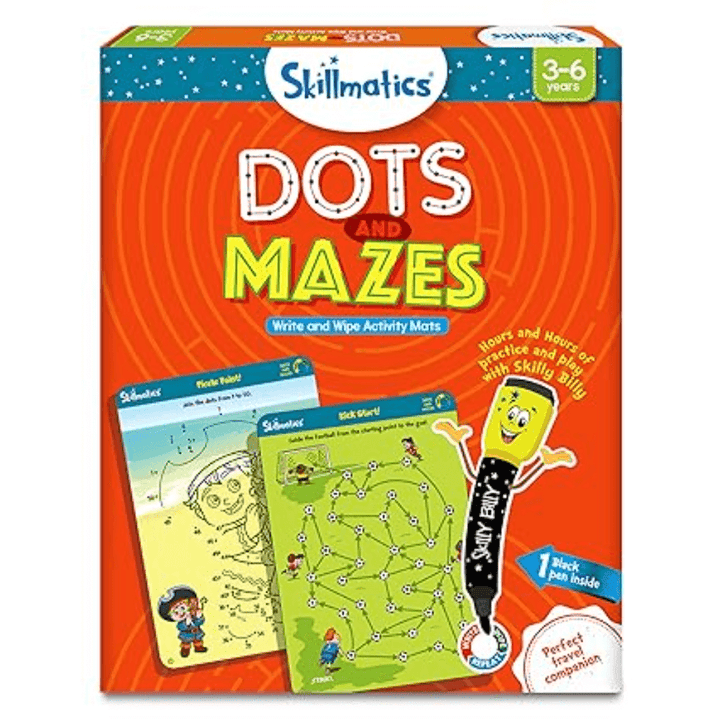 Skillmatics Dots and Mazes - Reusable Activity Mats