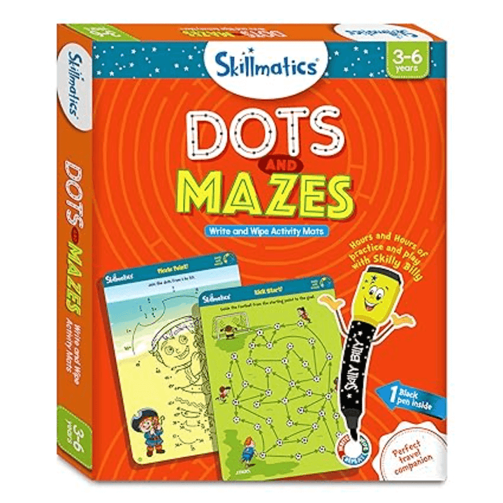 Skillmatics Dots and Mazes - Reusable Activity Mats
