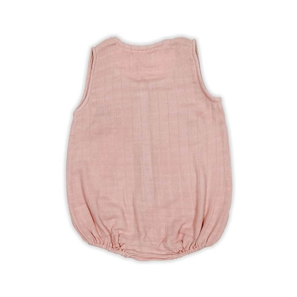 Organic Muslin Baby Romper - Old Rose