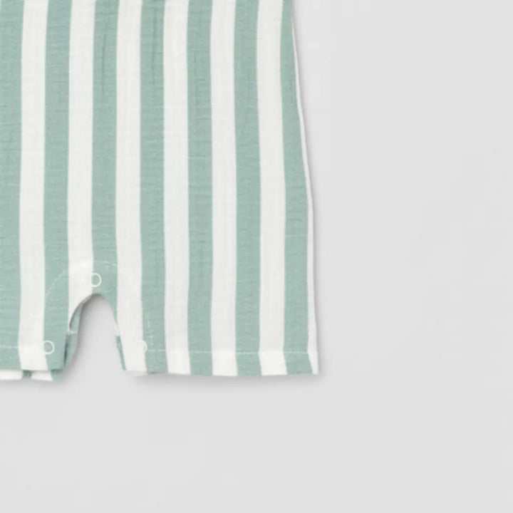 Pattuti Stripe Baby Romper | Sustainable Cotton Romper For Baby Boys &amp; Girls | Soft Breathable Newborn Summer Wear Outfit