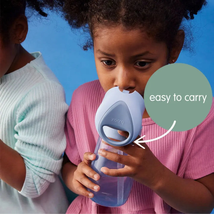 B.box Flip Top Lid Spout Drink Bottle for Kids 12m+, Leak Proof &amp; Easy to Carry 450ml - Lemon Twist Yellow