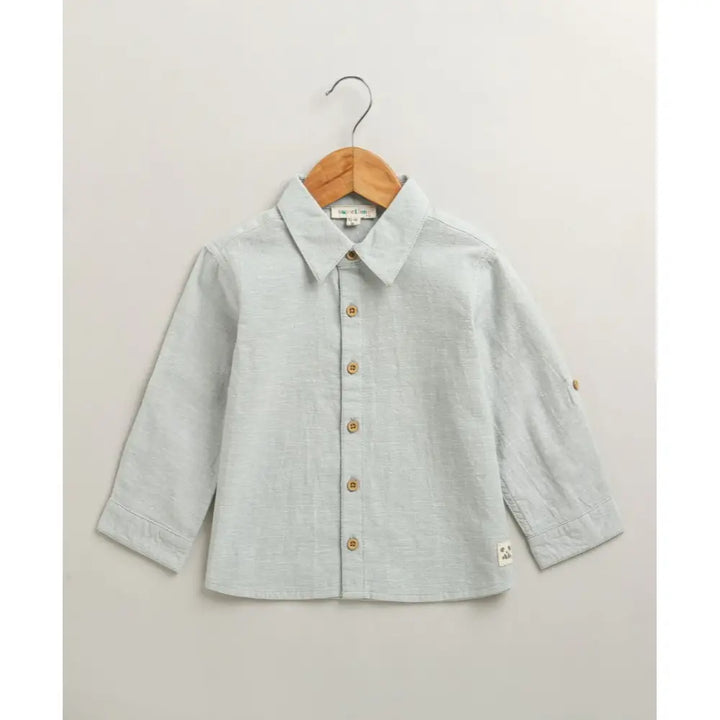 Sweetlime By As The Little Explorer Mint &amp; Khaki Cotton Co-ord Set - Mint &amp; Beige