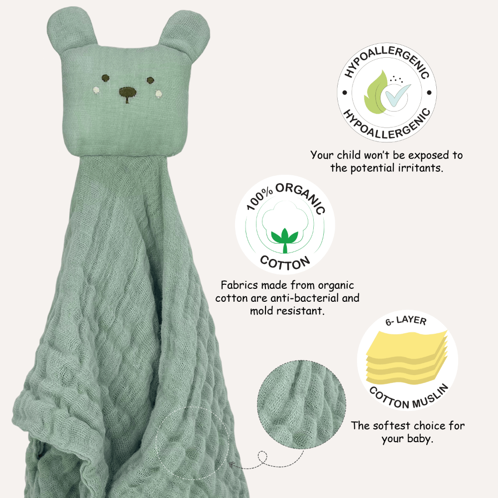 Abracadabra Organics Collectible Security Blanket with Cuddle Toy