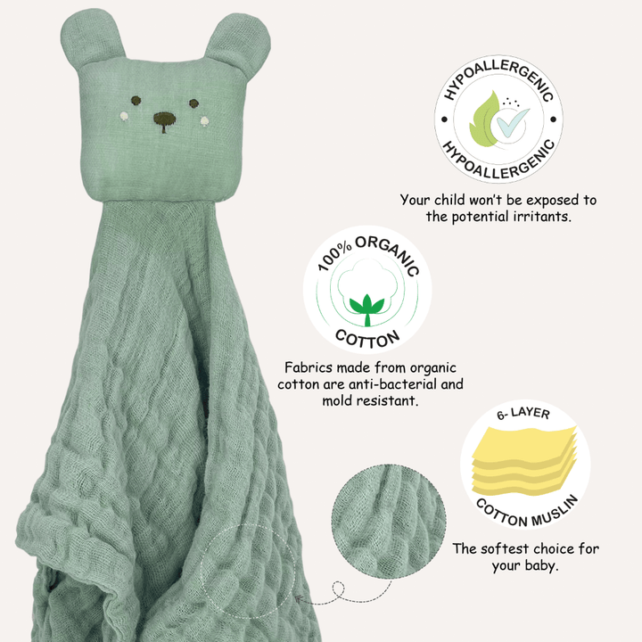 Abracadabra Organics Collectible Security Blanket with Cuddle Toy